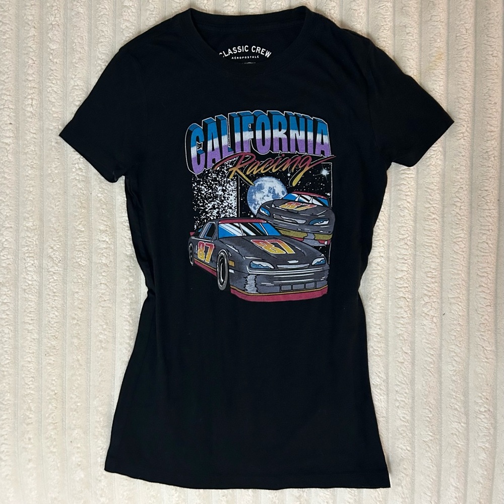 Aeropostale Black California Racing Tee